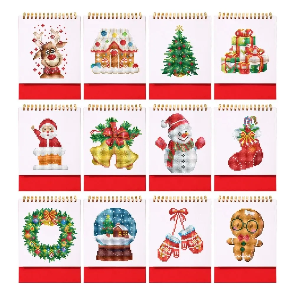 Figured'Art Diamond Painting Kalender 2026 Kersticonen 12-delig kerst