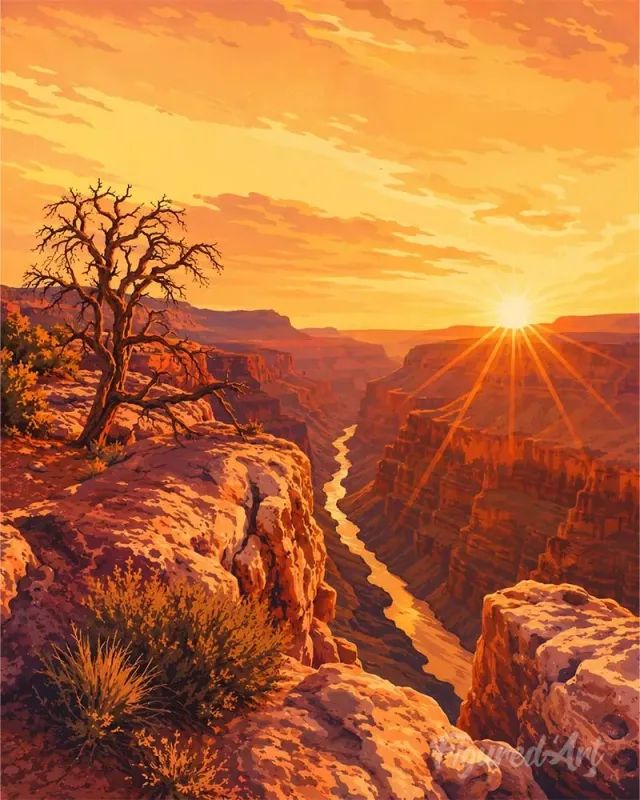Figured'Art Nationaal park Grand Canyon Arizona diamond painting 40x50 cm