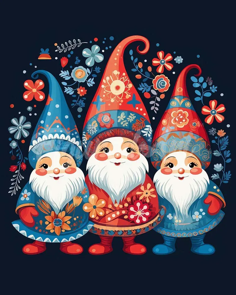 Figured'Art Kaboutertrio diamond painting full drill vierkant kerst