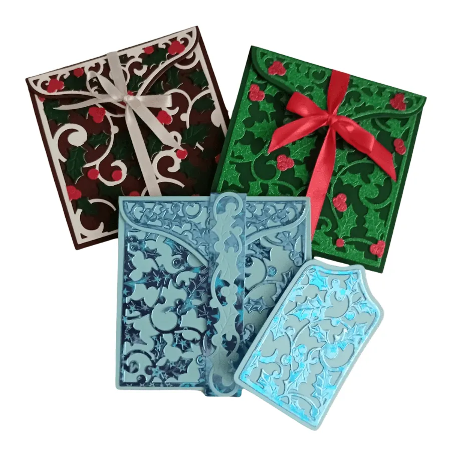 Craft Buddy Holiday Holly snijmallen set 16-delig portemonnee