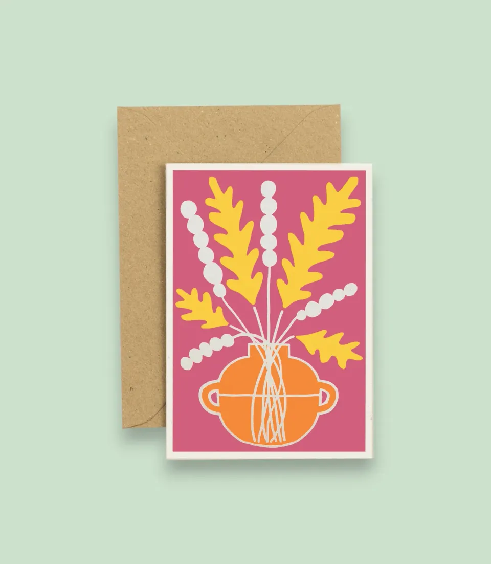 Studio Wald Leaf A6 wenskaart blad blanco