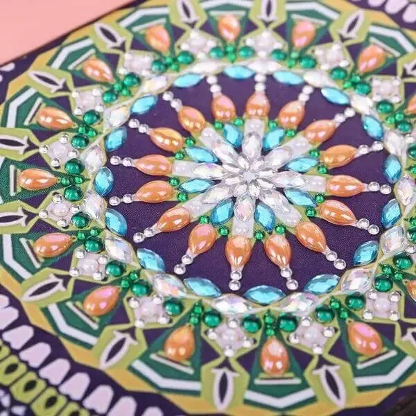 Figured'Art Ster Mandala diamond painting polstas PU-leer 20x15 cm