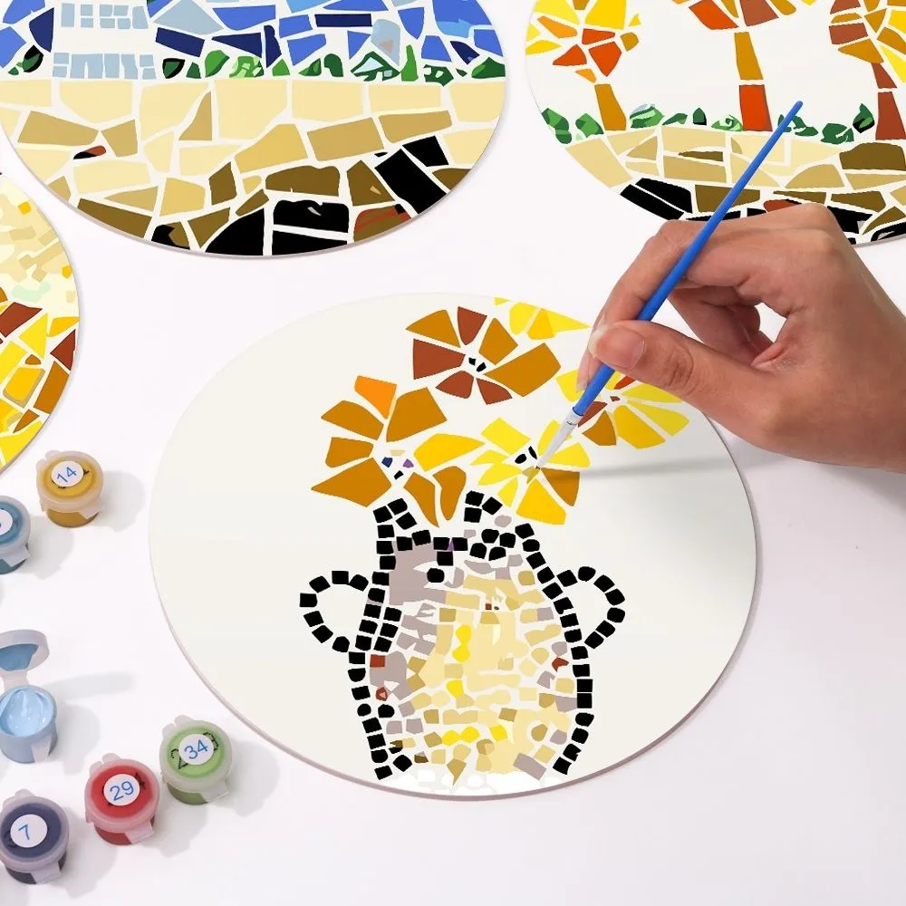 Figured'Art Kustleven placemats schilderen op nummer 20cm 6 stuks