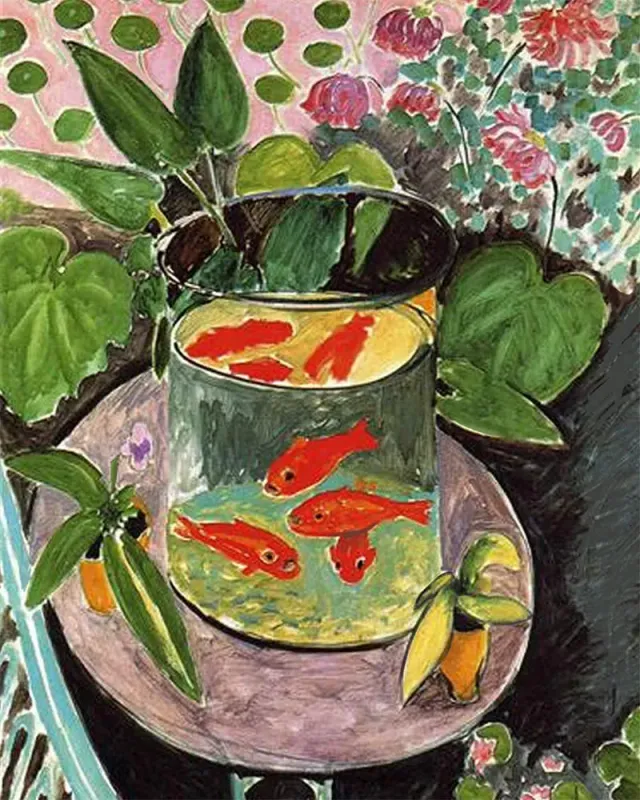 Figured'Art De goudvissen Matisse schilderen op nummer 40x50 cm