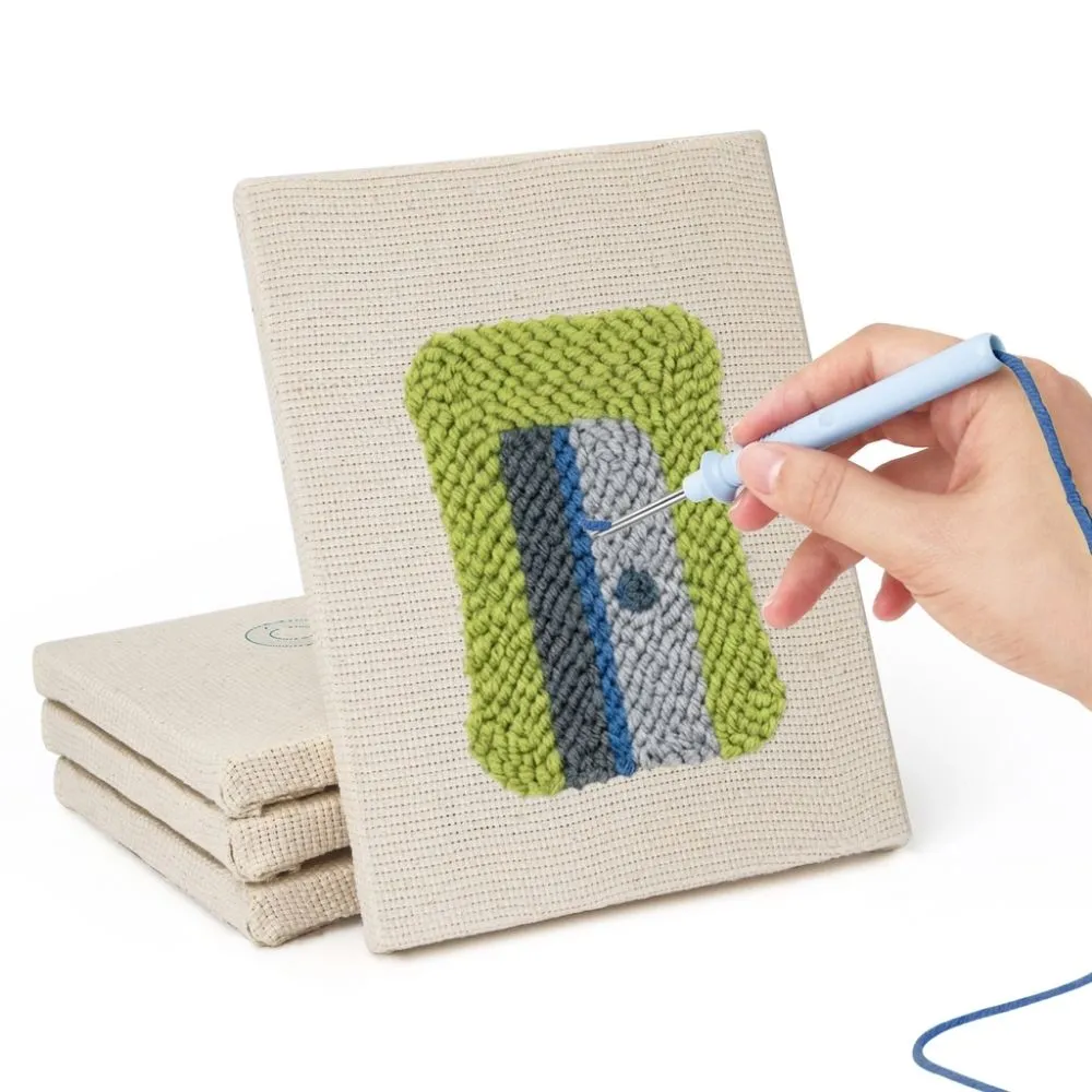 Figured'Art Kawaii Schrijfwaren 2 punch needle set 4 stuks 15x20cm