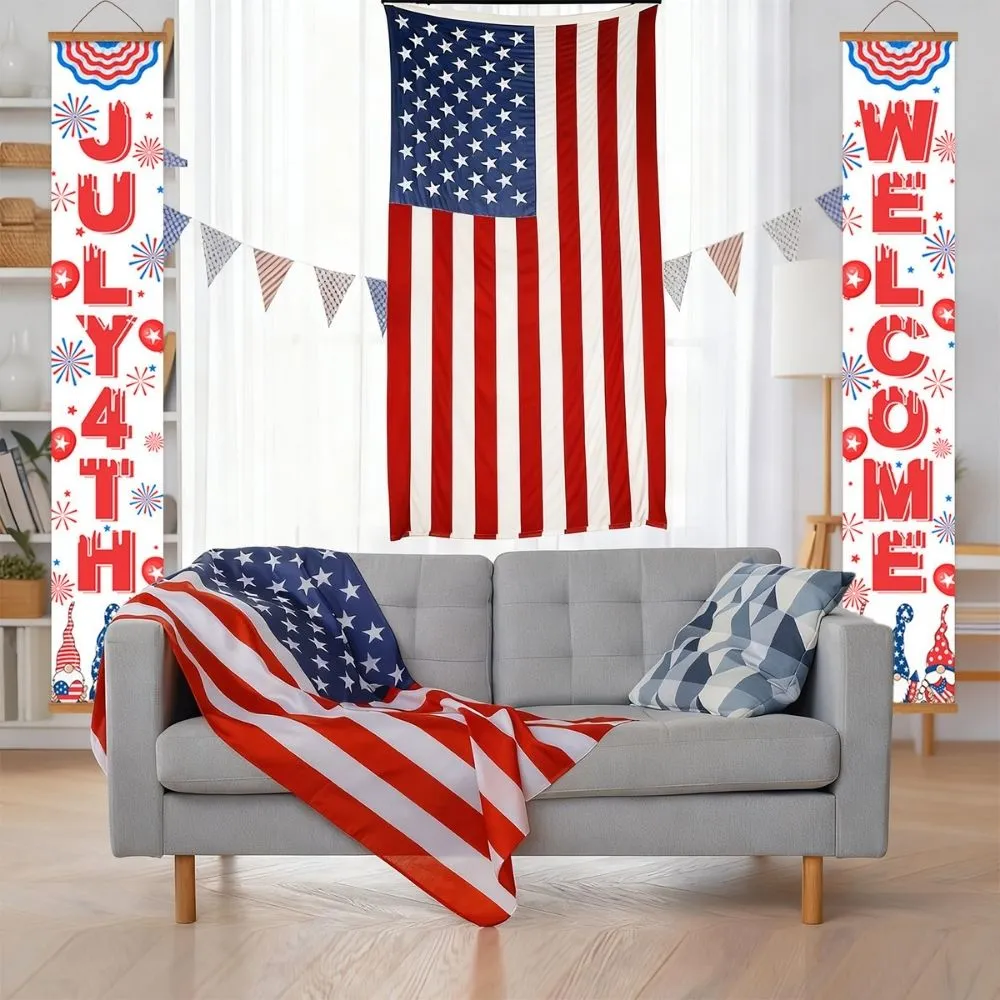 Figured'Art Vrijheids-Guirlande Deur Banner Schilderen 20x120cm 2x