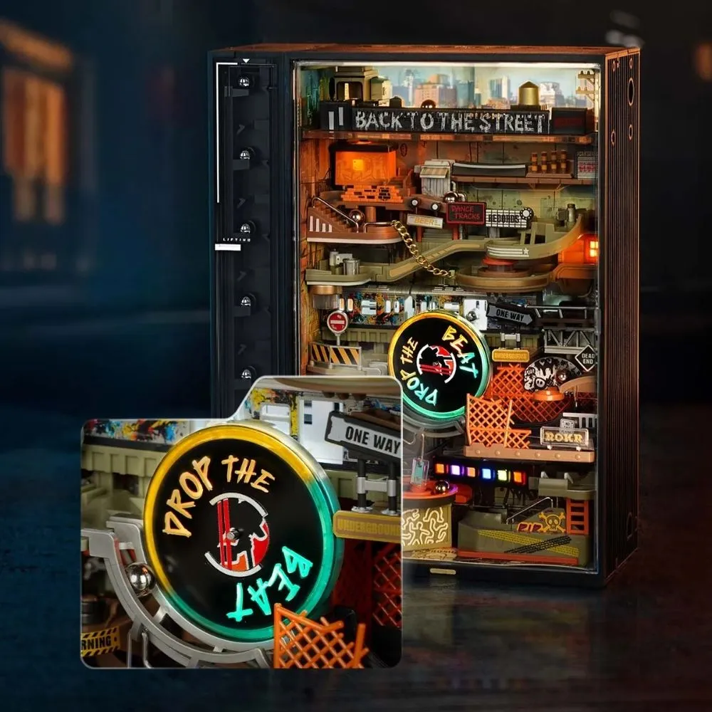 Figured'Art Hip-Hop-straat 3D puzzel knikkerbaan 134 stukjes hout