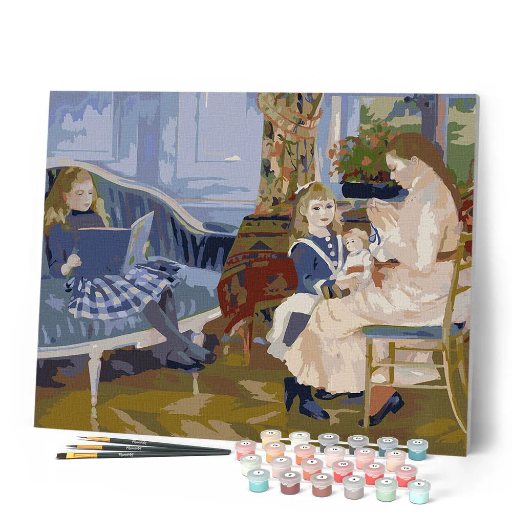 Figured'Art Kindermiddag in Wargemont Renoir schilderen op nummer 40x50