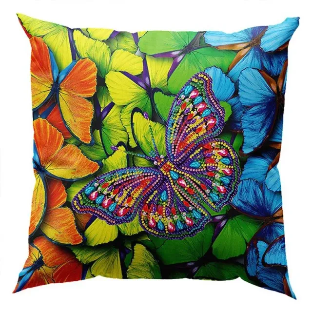 Figured'Art Vlinder kussenhoes diamond painting 30x30 cm