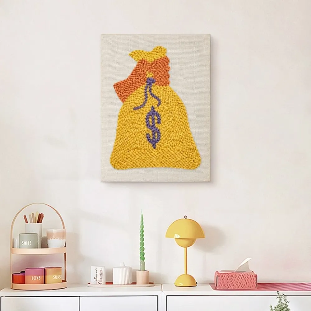 Figured'Art Gouden Geluk punch needle pakket 20x30cm frame