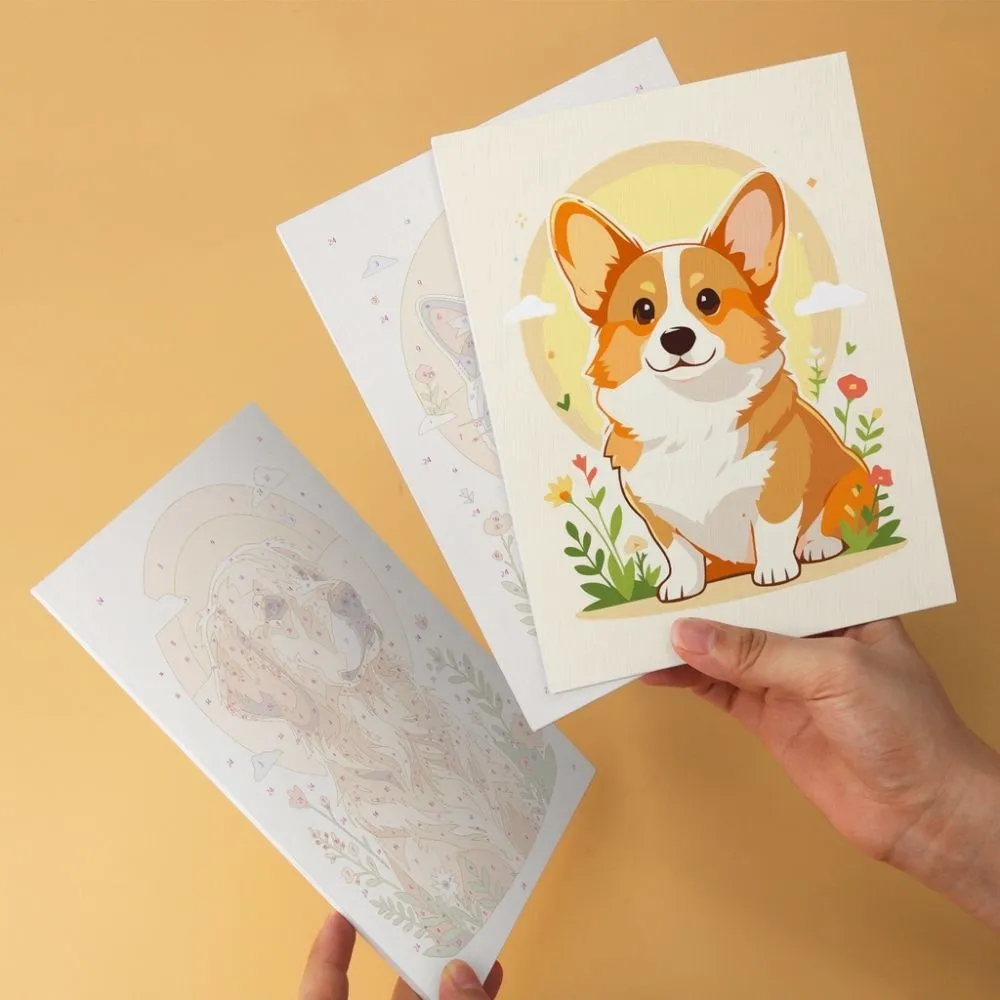 Figured'Art Mini Dierenportretten schilderen op nummer 6 stuks