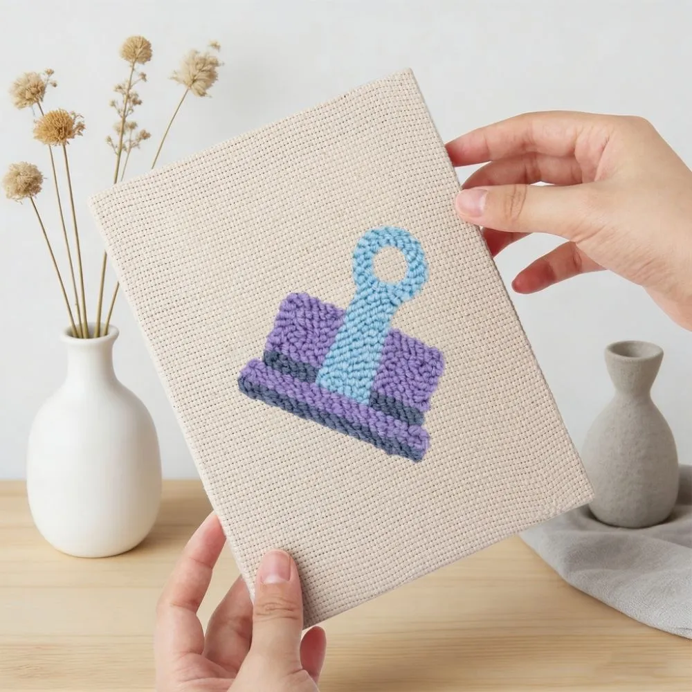 Figured'Art Kawaii Schrijfwaren 2 punch needle set 4 stuks 15x20cm