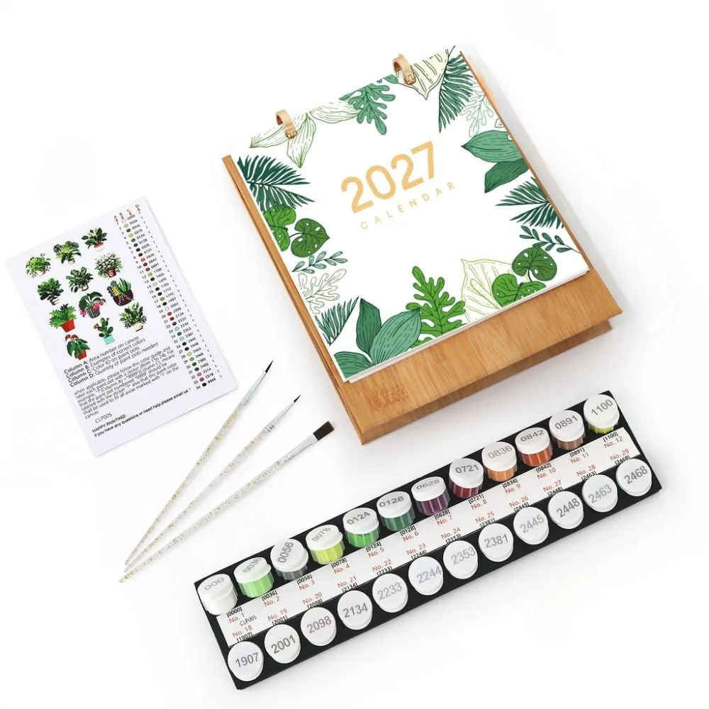 Figured'Art Kamerplanten in Pot kalender schilderen op nummer 2027