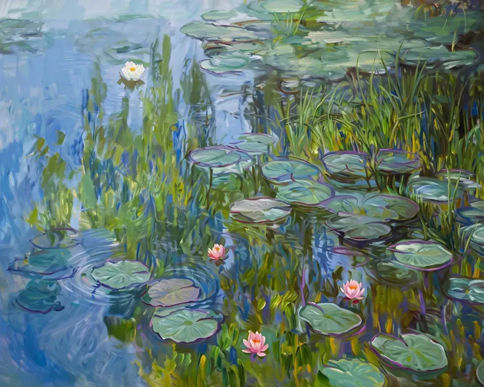 Figured'Art Waterlelies 1915 Monet schilderen op nummer 40x50cm