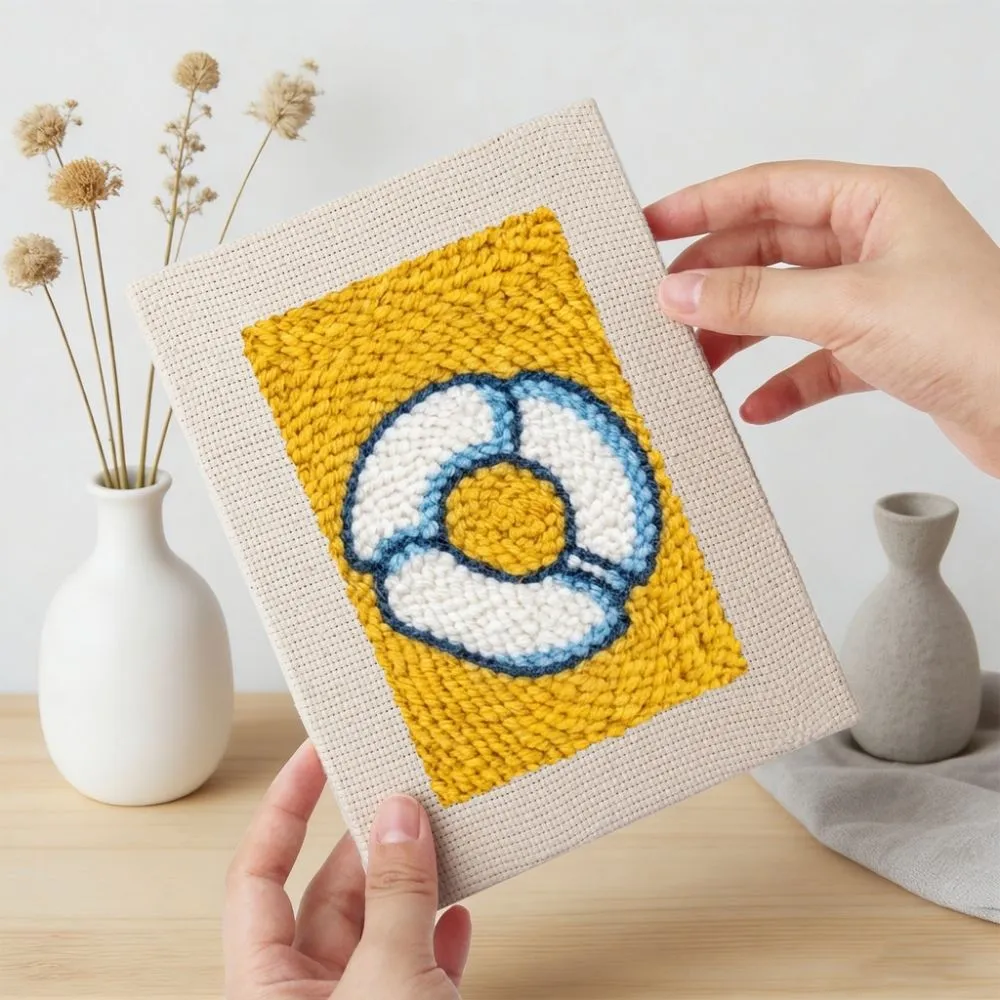 Figured'Art Heerlijke Snacks punch needle set 15x20cm 4 stuks frames