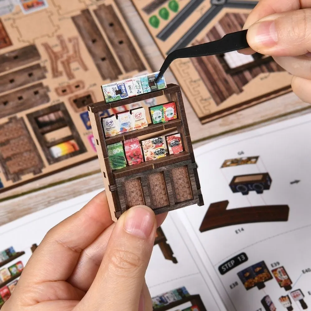 Figured'Art Miniatuurhuisjes De Shōwa-Winkel 3D Puzzel met LED
