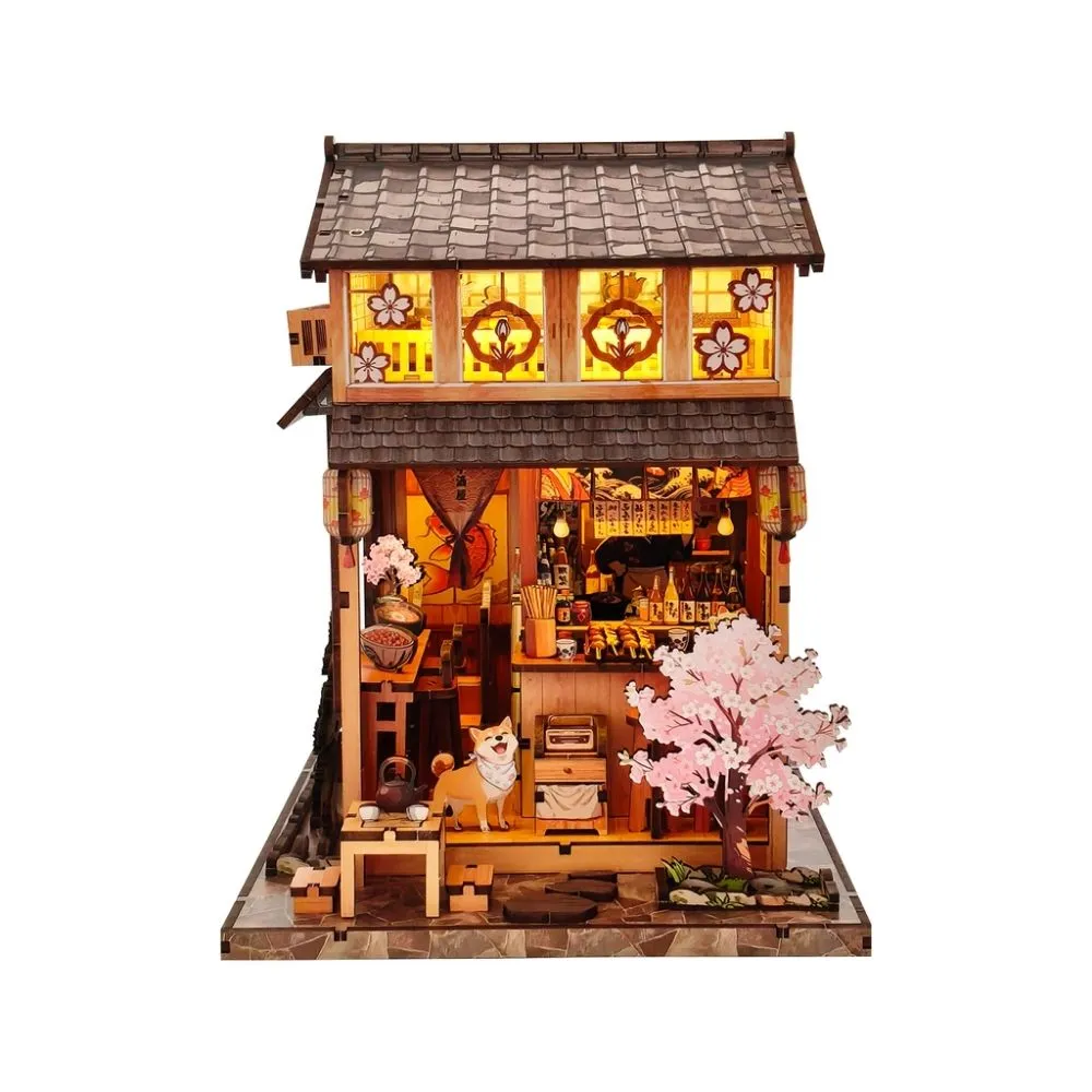 Figured'Art Choshi Yakitori Steegje miniatuurhuisje 3D puzzel met led