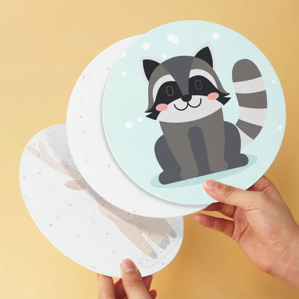 Figured'Art Bosverhalen schilderen op nummer schijven Ø20cm 6 stuks