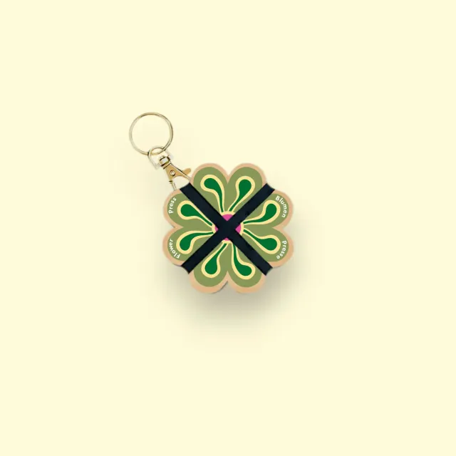 Studio Wald Green 01 mini bloemenpers sleutelhanger