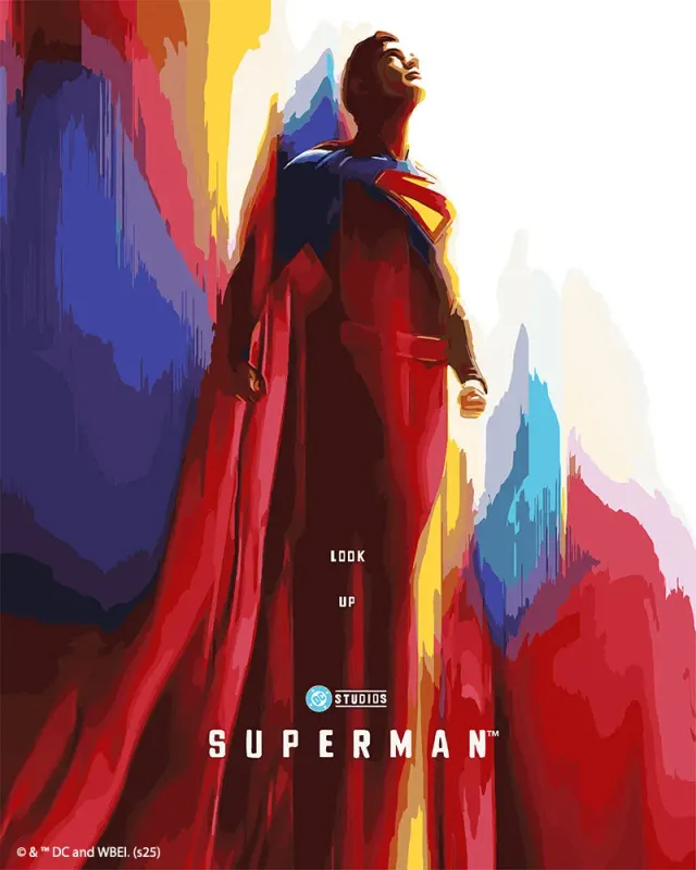 Figured'Art Superman in de lucht schilderen op nummer 40x50 cm