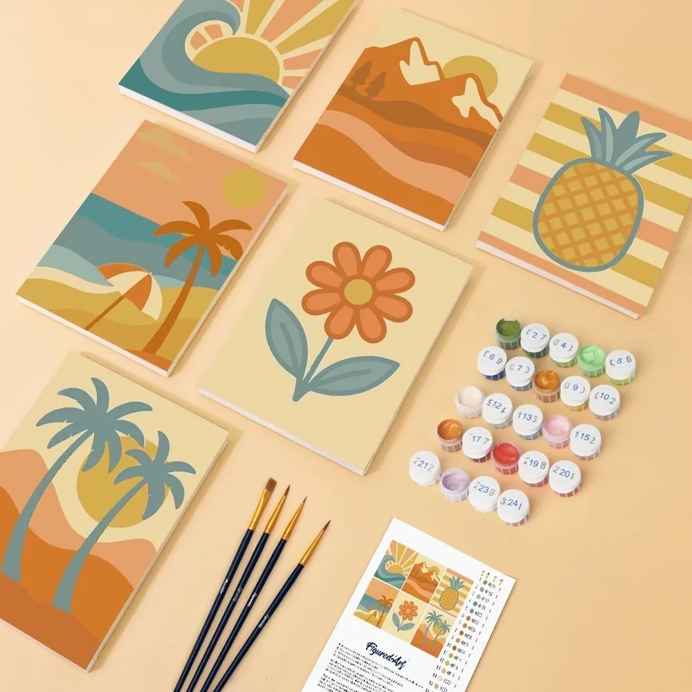 Figured'Art Retro Zomer Vibes schilderen op nummer mini 6x15x20cm