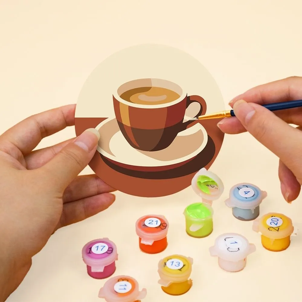 Figured'Art Koffiepauze Onderzetters Schilderen 10cm 6 Stuks