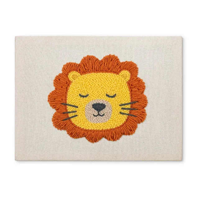 Figured'Art Punch Needle Slapende Leeuw pakket met frame 20x30 cm