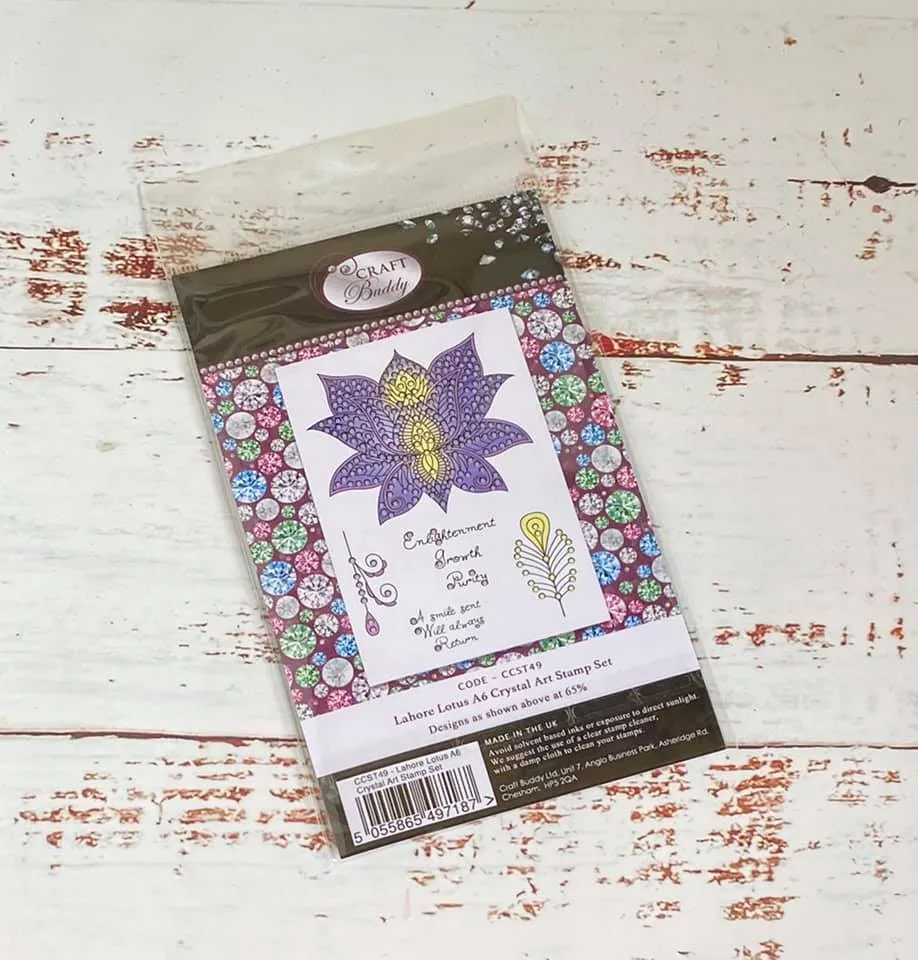 Craft Buddy Crystal Art Lahore Lotus stempelset A6