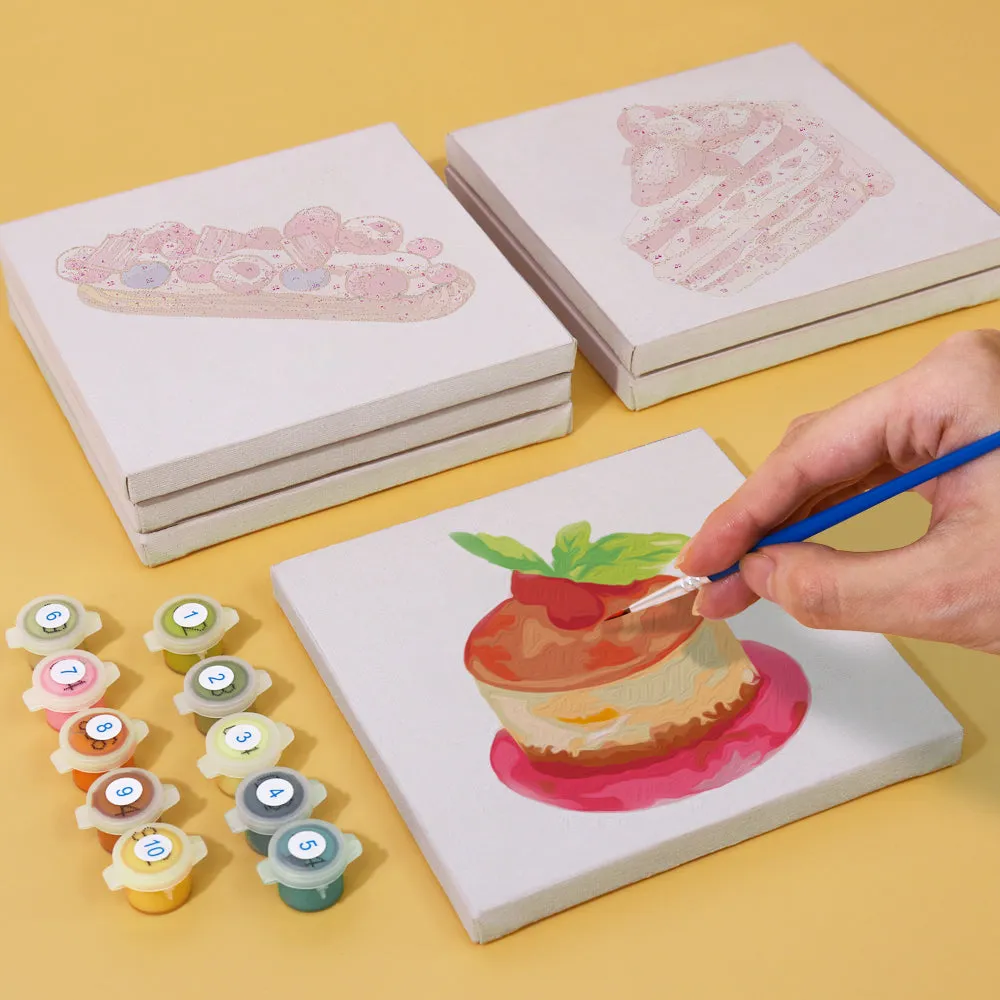 Figured'Art Zoete Desserts 1 mini schilderen op nummer 6x15x15