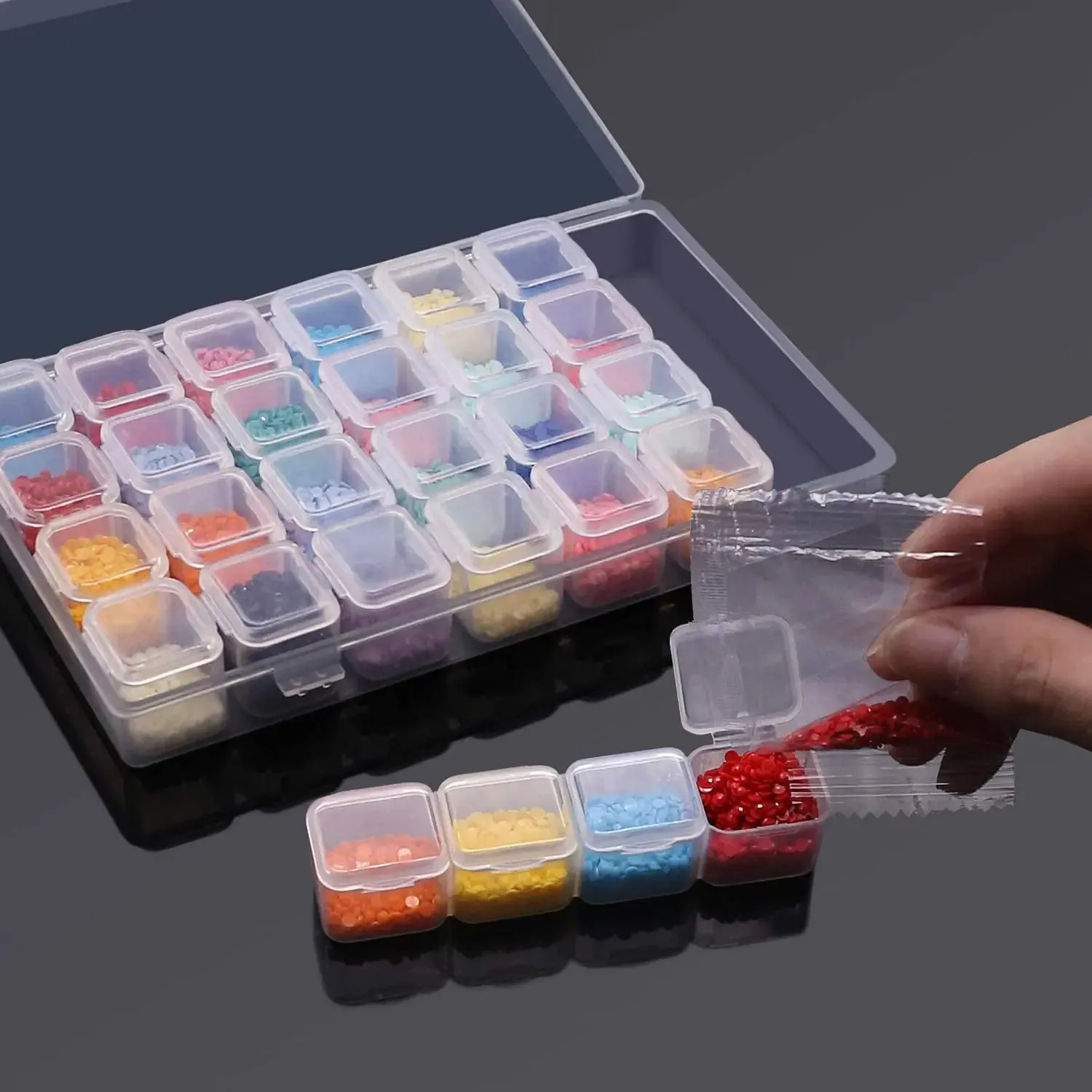 ARTDOT Diamond Painting opbergdoos 28 vakjes 2 stuks