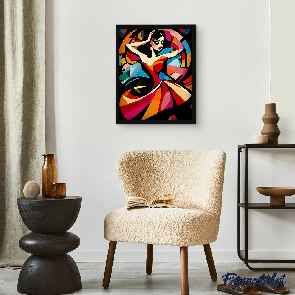 Figured'Art Gedurfd Abstract Danseres schilderen op nummer 40x50cm