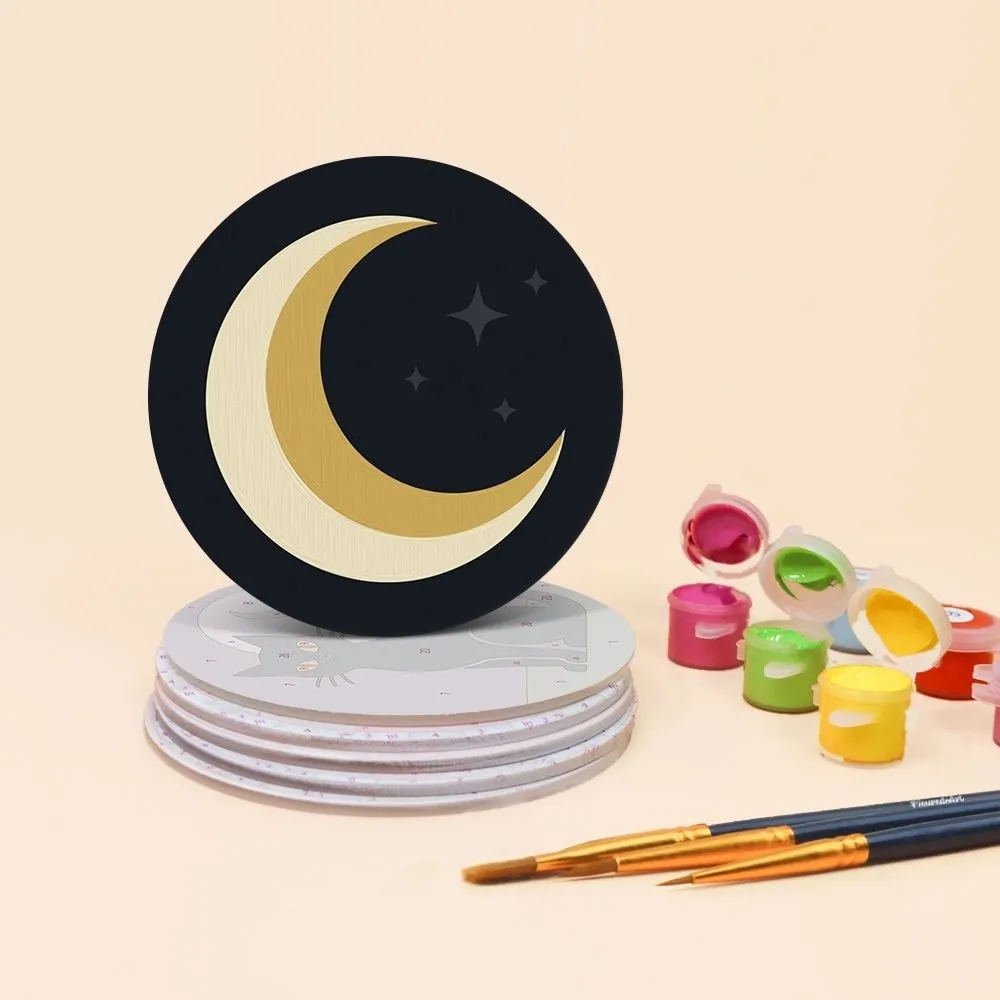 Figured'Art Halloweenmagie schilderen op nummer onderzetters 6 stuks