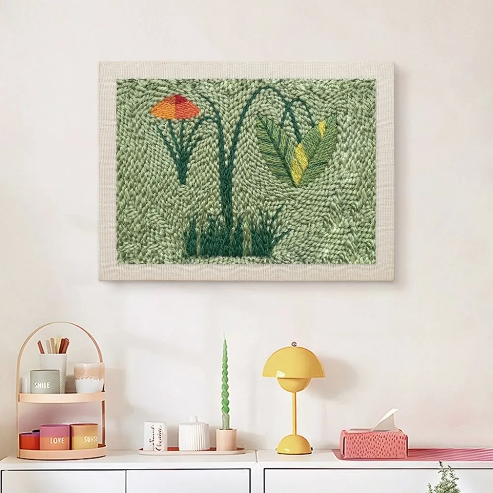 Figured'Art Wilde Weide punch needle pakket met frame 20x30cm