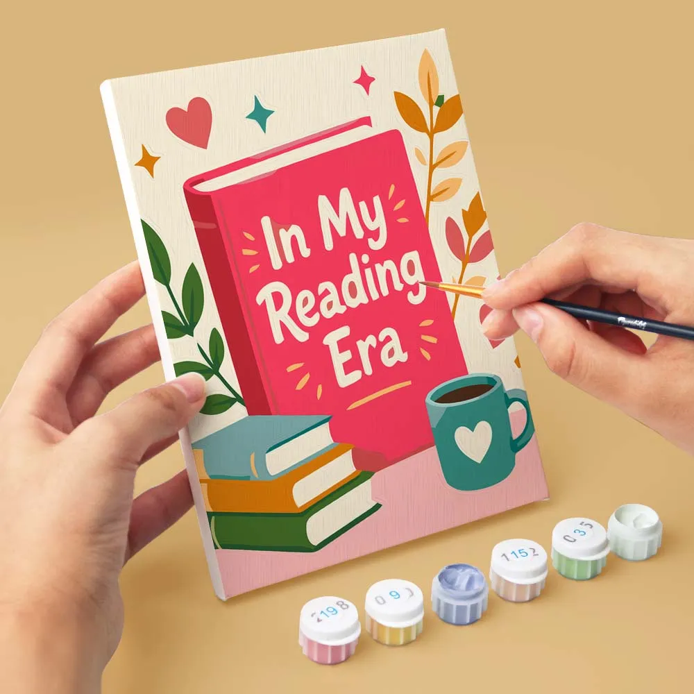 Figured'Art Stemming voor boekenliefhebbers mini schilderen op nummer 6st