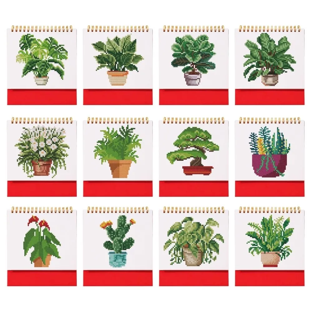 Figured'Art Kamerplanten diamond painting kalender 2026 botanisch