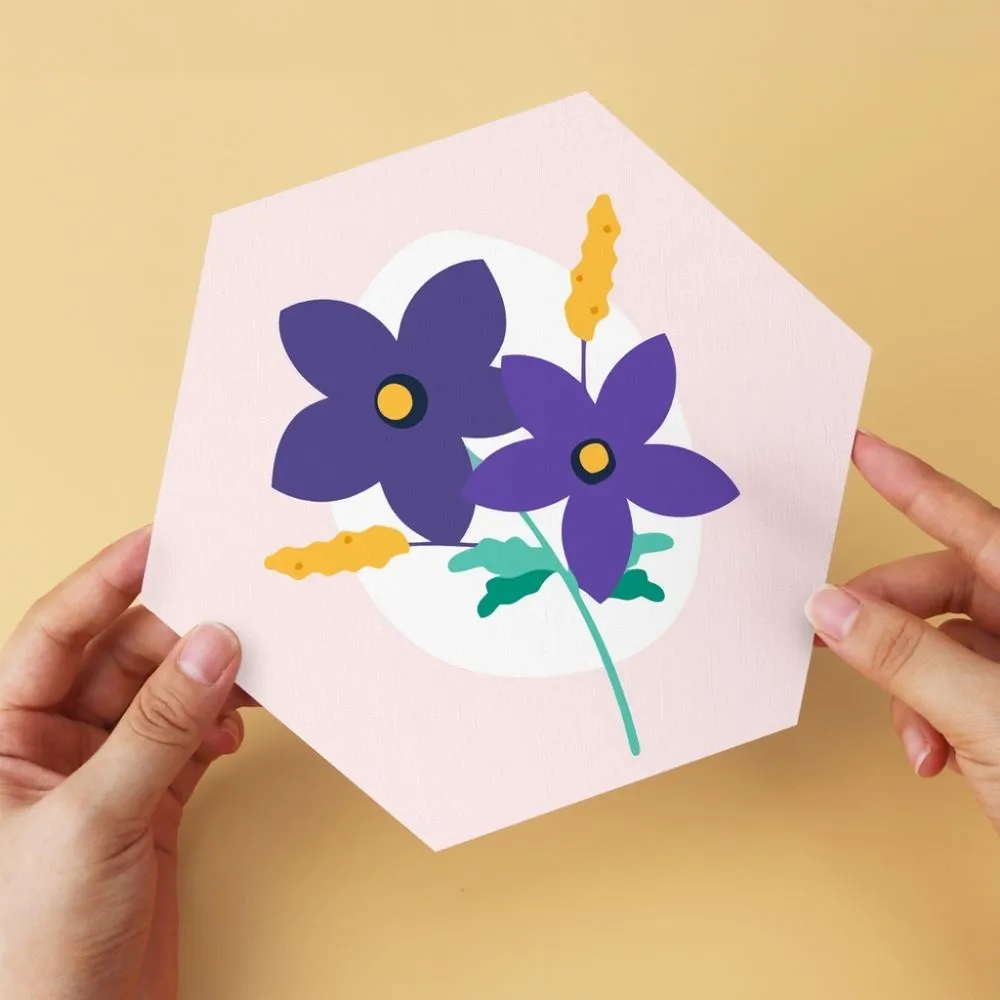 Figured'Art Delicate bloemblaadjes mini schilderen op nummer 6 stuks