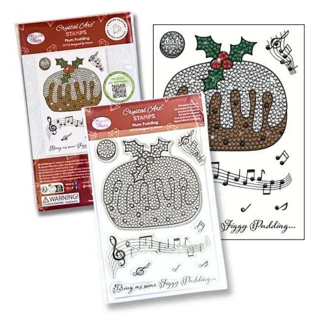 Craft Buddy Crystal Art Plum Pudding A6 stempelset 9 stuks