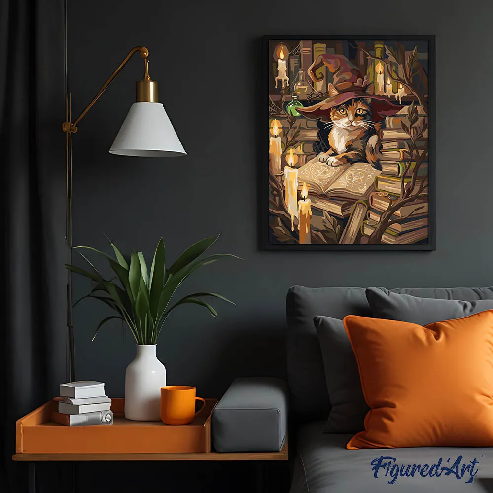 Figured'Art Bewaarster van gembermagie schilderen op nummer 40x50 cm kat