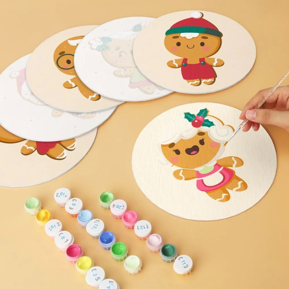 Figured'Art Peperkoekvriendjes 2 mini schilderen op nummer 6 stuks 20 cm