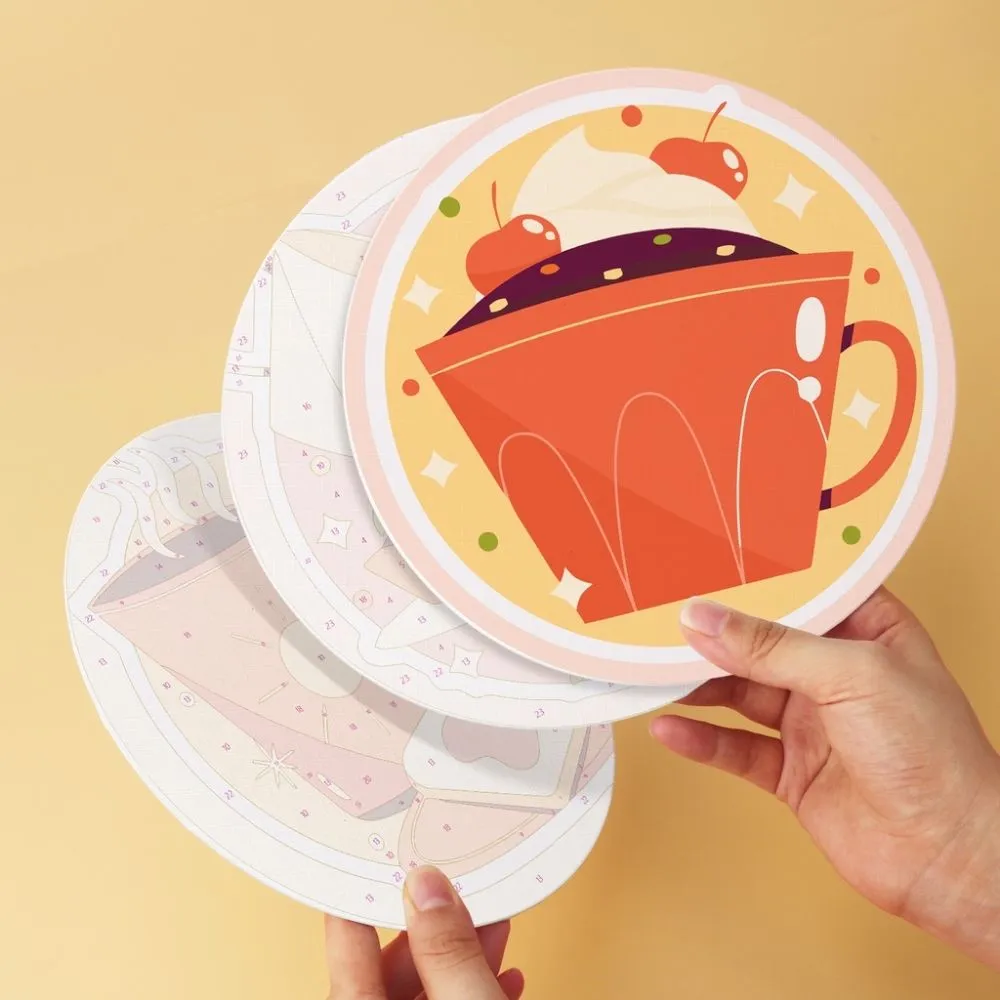 Figured'Art Mini Zoet seizoen schilderen op nummer Ø20cm 6 stuks