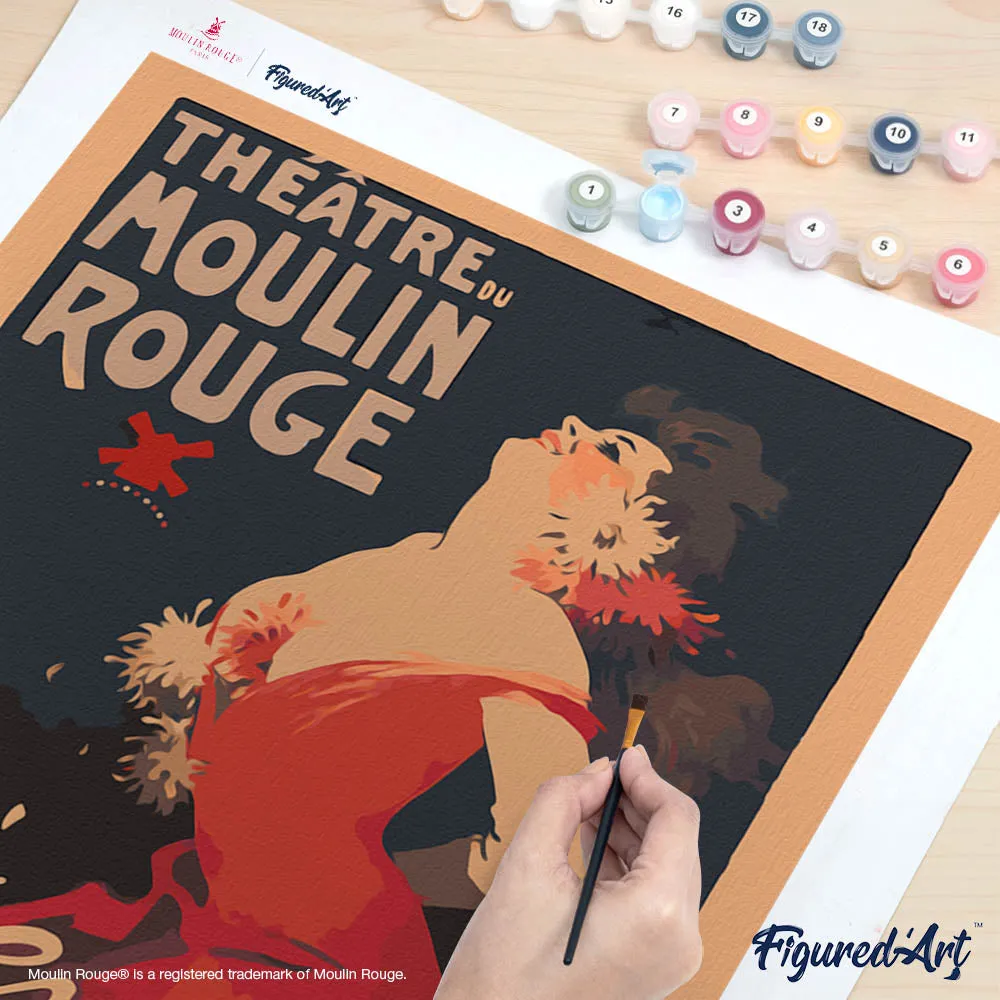 Figured'Art Moulin Rouge-affiche schilderen op nummer 40x50cm
