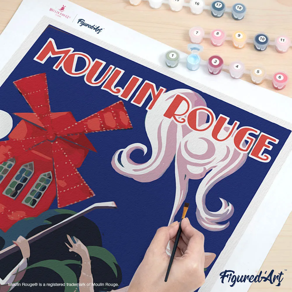 Figured'Art Moulin Rouge Music Hall schilderen op nummer 40x50 vintage