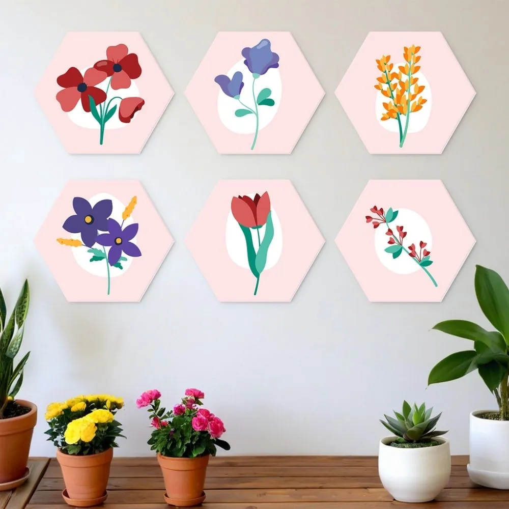 Figured'Art Delicate bloemblaadjes mini schilderen op nummer 6 stuks