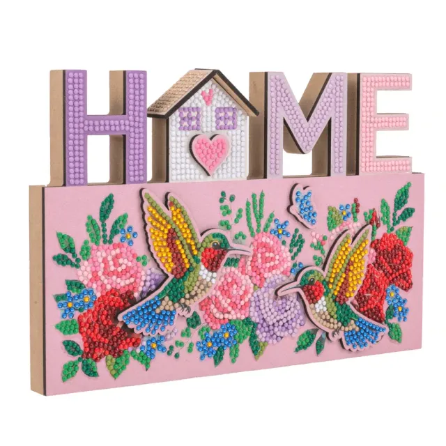 Craft Buddy Home Sign diamond painting decoratie hout ijsvogel