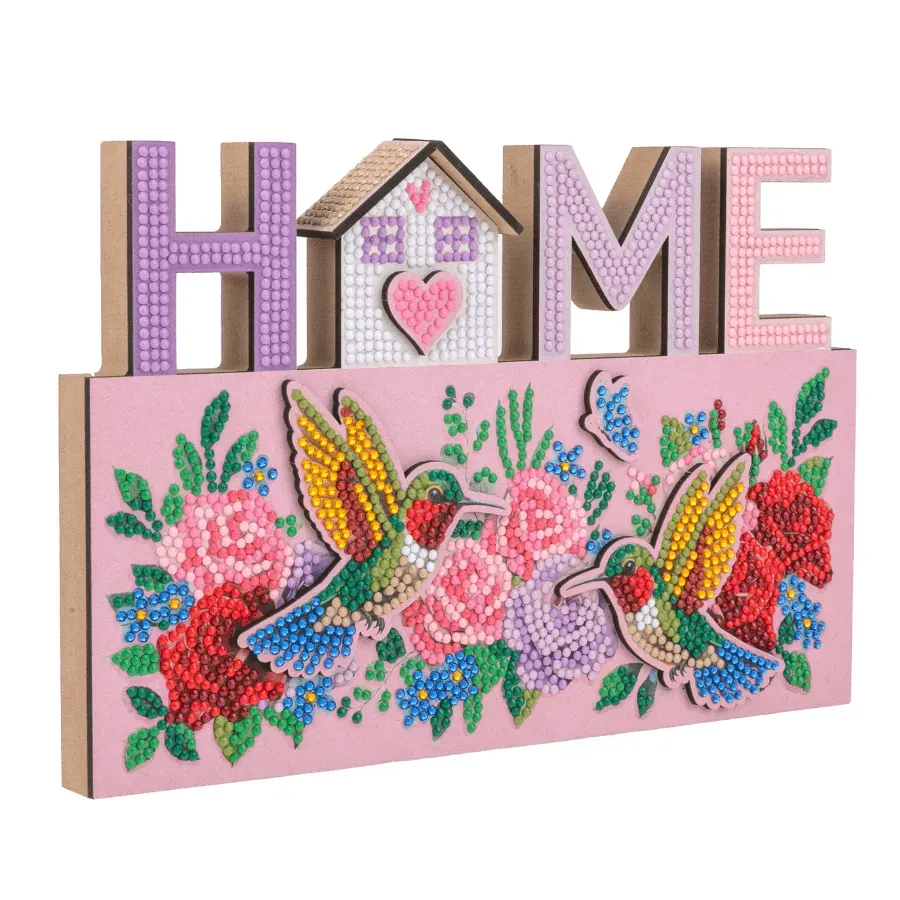 Craft Buddy Home Sign diamond painting decoratie hout ijsvogel