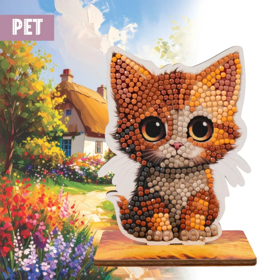 Craft Buddy Crystal Art Wildlife Buddies Kitten figuur 11 cm