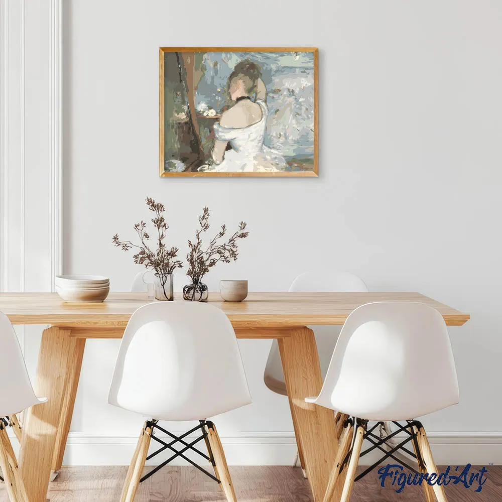 Figured'Art Vrouw bij haar toilet Morisot schilderen op nummer 40x50 cm