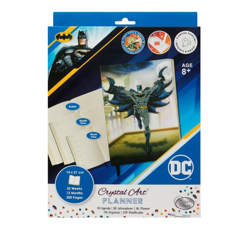 Craft Buddy Crystal Art Batman planner notebook A5 DC