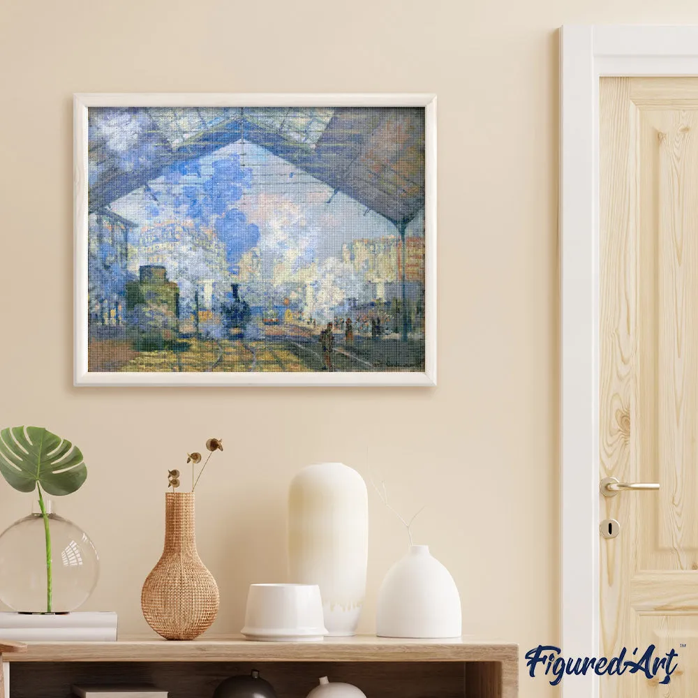 Figured'Art Monet Saint-Lazare Diamond Painting 40x50 cm