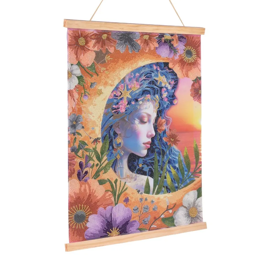 Craft Buddy Luna Goddess scroll diamond painting 40x50 maan